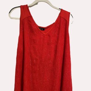 Apt9 Sleeveless Chiffon Shirt, Size 1X